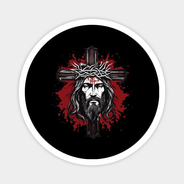 Jesus Christ Crown of Thorns Magnet by animegirlnft